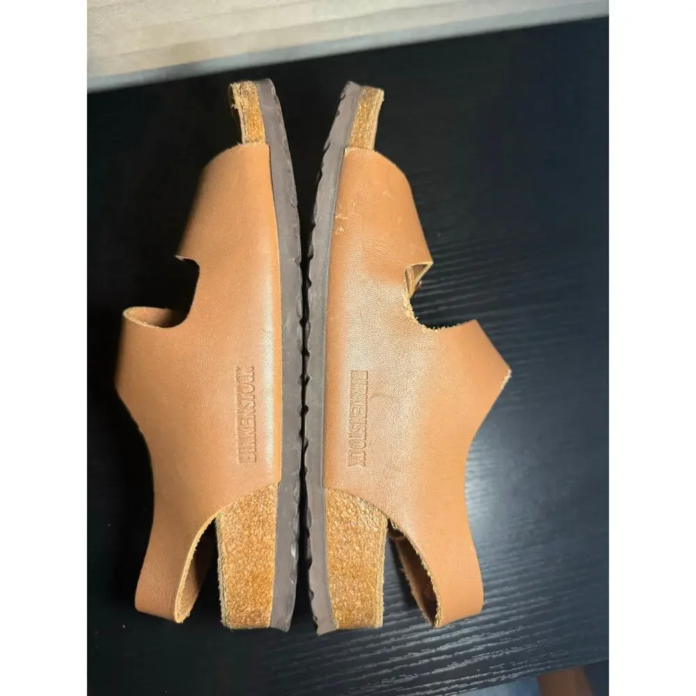 Birkenstock Milano Oiled Leather Brown Slingback Sandals EU 38 US Women 7 Men 5